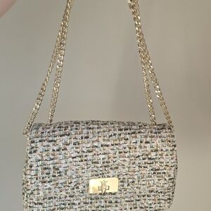 Kate Spade - Carey Tinsel Tweed Medium Flap Bag